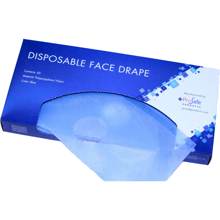 Disposable Face Drapes with Viewing Mesh – Clean, Comfortable Coverage for Light-Duty Use (50 / pack)