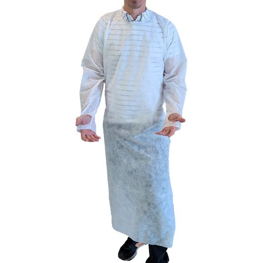Backless Disposable Gowns – Lightweight Coverage for General Use (5 / pack)